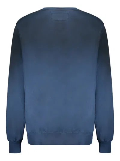 Iso.poetism Printed Cotton Sweatshirt In Blue