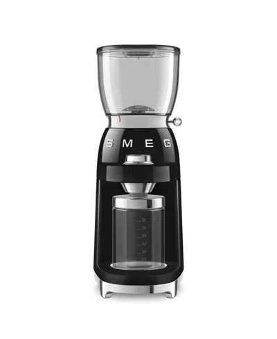 Smeg Black Cgf11 Stainless-steel Coffee Grinder In Black