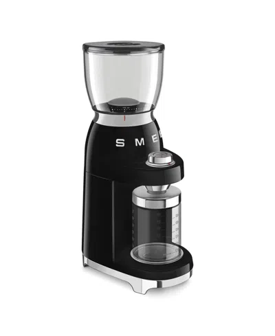 Smeg Black Cgf11 Stainless-steel Coffee Grinder In Black