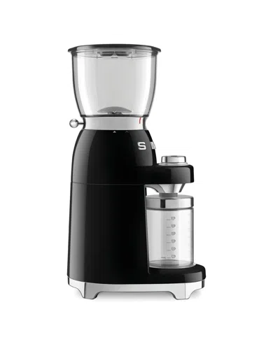 Smeg Black Cgf11 Stainless-steel Coffee Grinder In Black