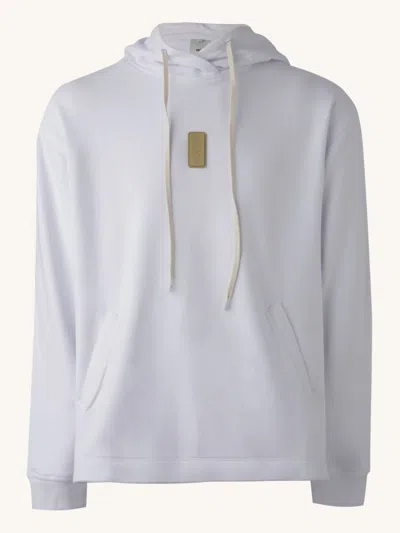 Misci Cotton Hoodie In White