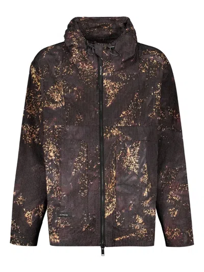 Iso.poetism Abstract-print Jacket In Brown