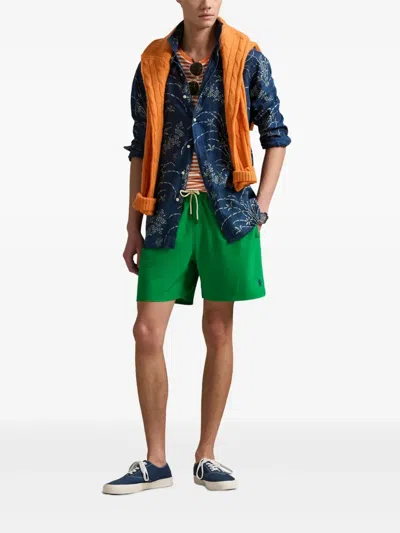 Polo Ralph Lauren 5.75-inch Traveler Classic Swim Trunk Man Swim Trunks Green Size Xxl Recycled Poly In Preppy Green