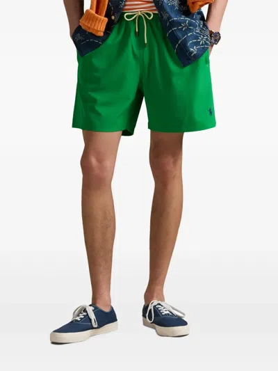 Polo Ralph Lauren 5.75-inch Traveler Classic Swim Trunk Man Swim Trunks Green Size Xxl Recycled Poly In Preppy Green