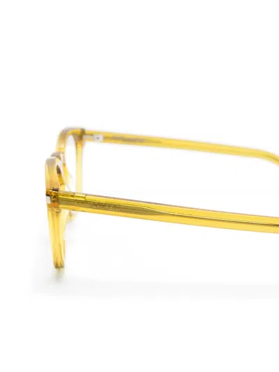 Saint Laurent Square-frame Glasses In Gold