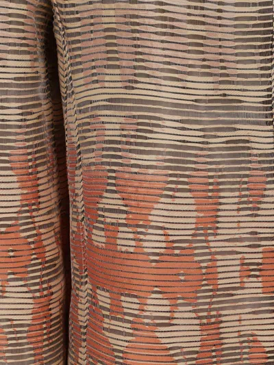 Giorgio Armani Giacca Cannete Jacquard Tigre In Nude