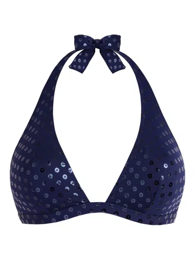 Vilebrequin Relief Sparkling Bikinioberteil In Blau