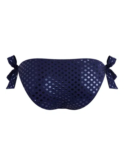 Vilebrequin Relief Sparkling Bikini Bottom In Blau
