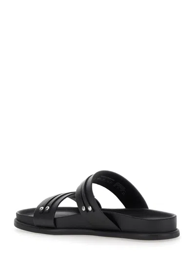 Vagabond Black Slip-on Sandals In Black