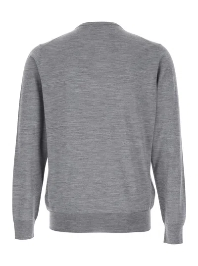 Lardini Grey Sweater In Wool Blend Man In Grey