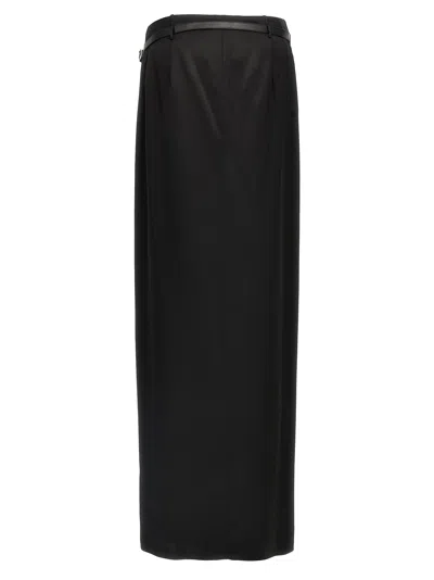 Tom Ford Maxi Wrap Skirt With Belt Detail In Black