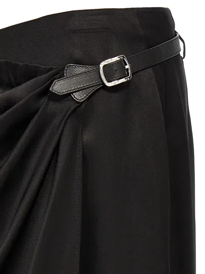 Tom Ford Maxi Wrap Skirt With Belt Detail In Black