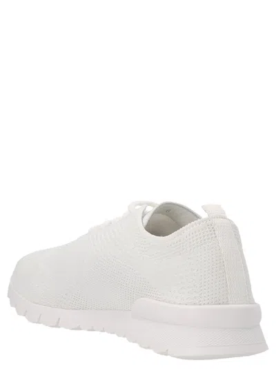 Kiton White Running Sneakers In White