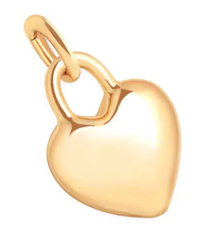Astrid & Miyu Gold-plated Silver Heart Charm In Gold