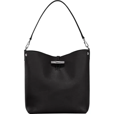 Longchamp Sac Porté Épaule M Le Roseau In Black