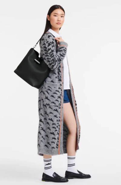 Longchamp Sac Porté Épaule M Le Roseau In Black