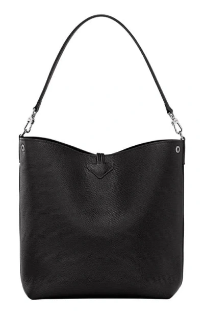 Longchamp Sac Porté Épaule M Le Roseau In Black