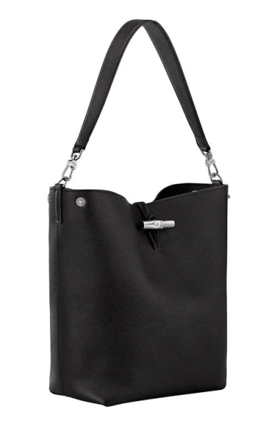Longchamp Sac Porté Épaule M Le Roseau In Black