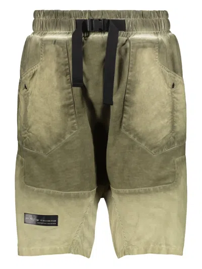 Iso.poetism Cotton Bermuda Shorts In Green