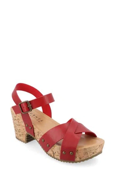 Journee Collection Collection Women's Tru Comfort Foam Valentina Sandals In Red
