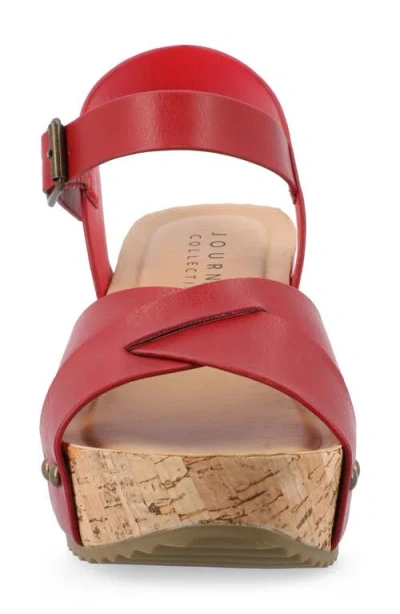 Journee Collection Collection Women's Tru Comfort Foam Valentina Sandals In Red