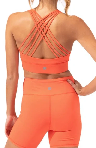 Threads 4 Thought Strappy Sports Bra In Tango