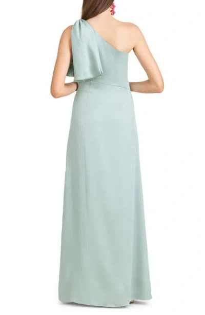 Sachin & Babi Chelsea One-shoulder Gown In Gray