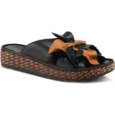 Spring Step Hilary Wedge Slide Sandal In Black