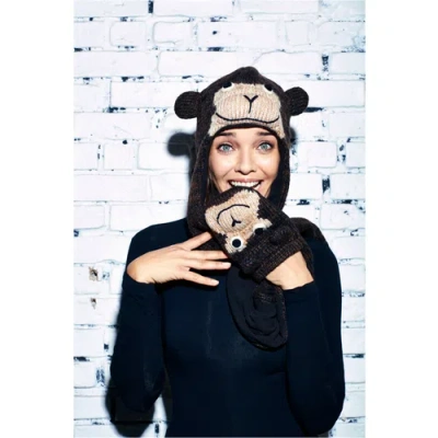 Nirvanna Designs Cheeta Monkey Hatscarf In Medium/large