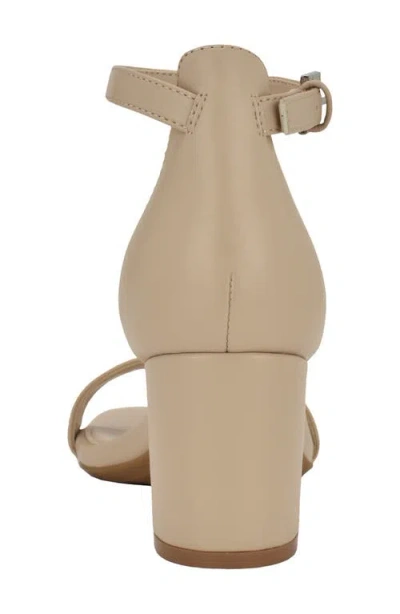 Calvin Klein Women's Nolene Ankle Strap Block Heel Sandals In Natural