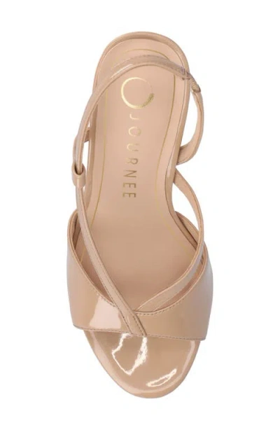 Journee Collection Womens Varra Heeled Sandals In Beige Patent