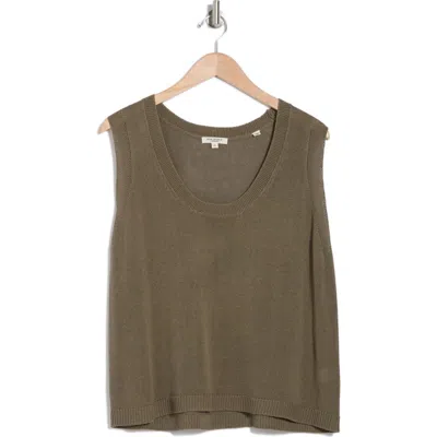 Max Studio Sleeveless Sweater Tank In Army