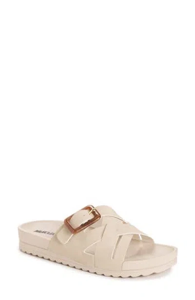 Muk Luks Womens Grand Shayna Criss Cross Strap Flat Sandals In Beige