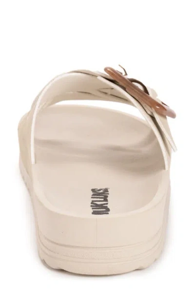 Muk Luks Womens Grand Shayna Criss Cross Strap Flat Sandals In Beige