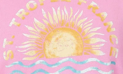 C&c California C & C California Millie Beach Terry Sweatshirt In Sacket Pink Graphic
