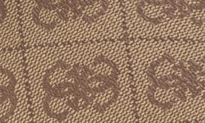 Guess Margaria Slide Sandal In Light Brown Logo Multi