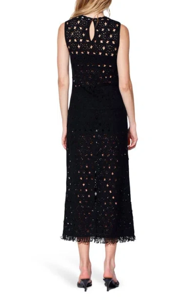 Walter Baker Brianna Openwork Maxi Dress In Black