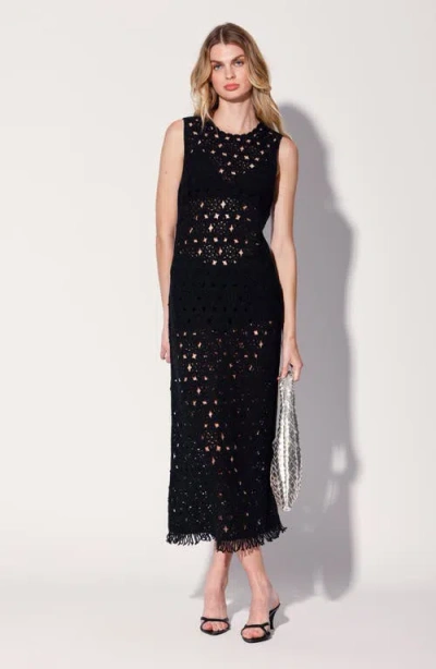 Walter Baker Brianna Openwork Maxi Dress In Black