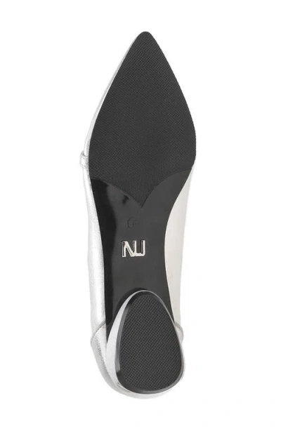 Ninety Union Mira Pointed Toe Flat In Silver
