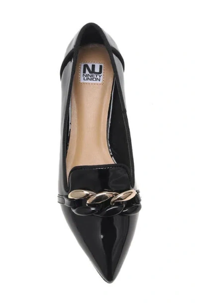 Ninety Union Mira Pointed Toe Flat In Black