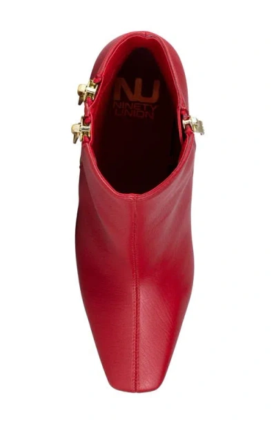 Ninety Union Square Toe Boot In Red