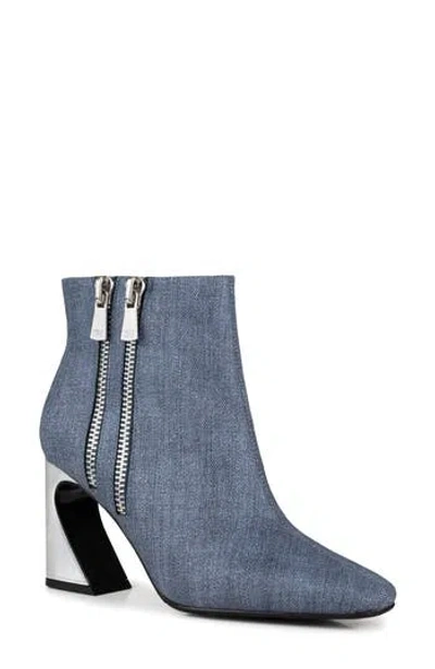 Ninety Union Square Toe Boot In Blue Denim