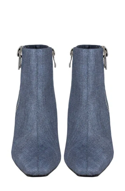 Ninety Union Square Toe Boot In Blue Denim