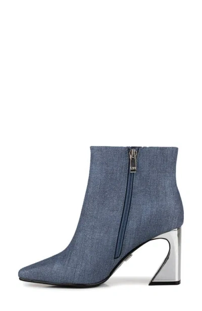 Ninety Union Square Toe Boot In Blue Denim