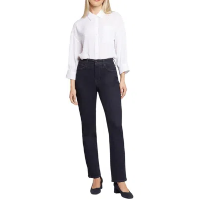 Nydj Curve Shaper Marilyn Womens Tummy Slimming Denim Straight Leg Jeans In Multi