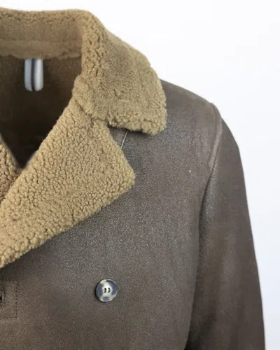 D Four Montone Scamosciato Marrone In Brown