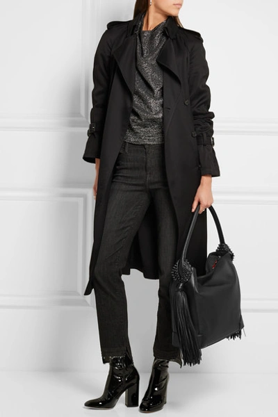 Shop Christian Louboutin Eloise Tasseled Textured-leather Shoulder Bag
