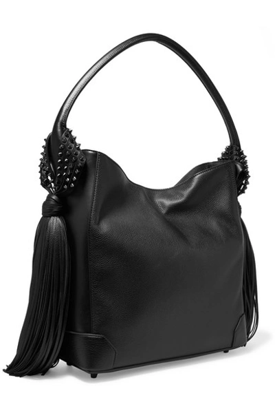 Shop Christian Louboutin Eloise Tasseled Textured-leather Shoulder Bag