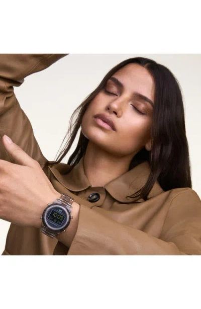 Daniel Wellington Retro Digital Bracelet Watch, 36mm In Transparent Soft Grey