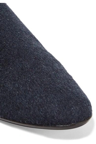 Shop The Row Bea Cashmere Slippers In Midnight Blue